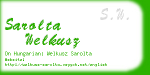 sarolta welkusz business card